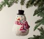 Oversized Sherpa Snowman Ornament