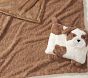 Jack Spaniel Faux Fur Pillow &amp; Throw Blanket Set