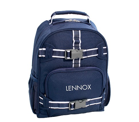 Navy Solid Recycled Backpack | Pottery Barn Kids