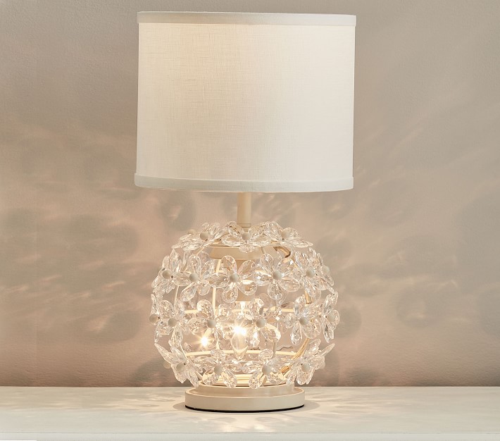 Crystal Lamp Pottery Barn Bedroom Lamps Blossom 3-Way Table Lamp