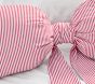 Red Stripe Bow Pillow