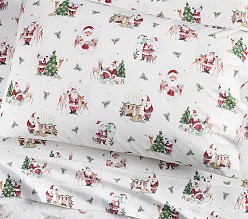Holly Jolly Santa Organic Sheet Set