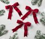 Oversized Red Velvet Bow Tree Clips (7"), Set of 3