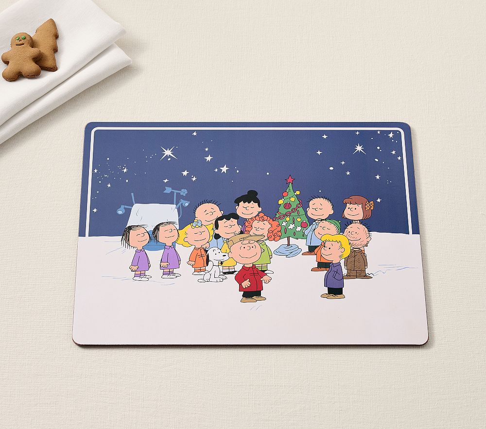 Peanuts® Charlie Brown® Christmas Placemat Pottery Barn Kids