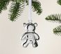 Baby's First Christmas Teddy Bear Silver Keepsake Ornament