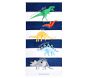 Finn Dino Rugby Stripe Kid Beach Towel UPF 50+