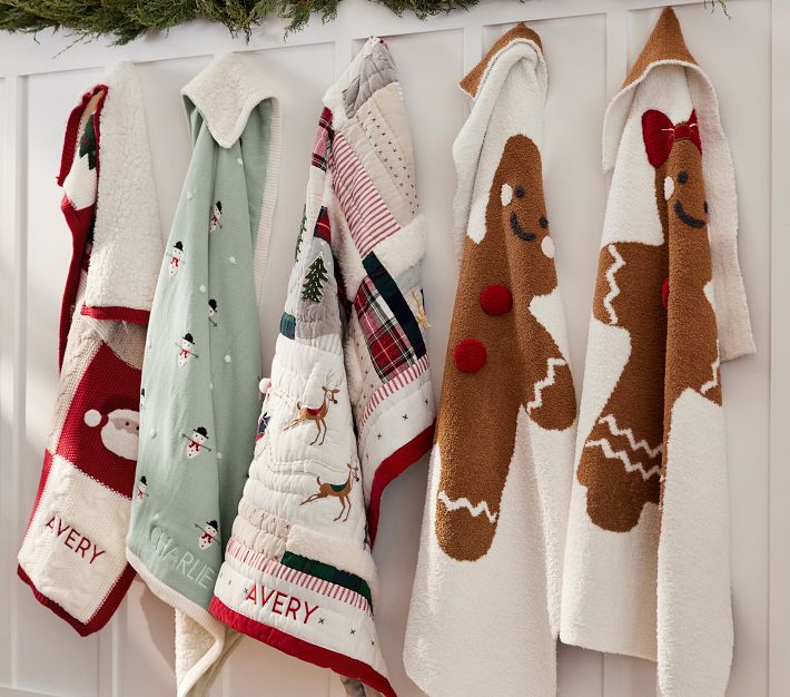 Personalized Baby Christmas Blanket - Custom Name Holiday Throw, First Christmas Gift - View #9