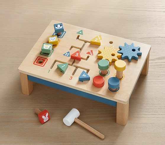 【0 ahc】ポッテリーバーンキッズ　アクティビティーテーブル+玩具箱 0 ahc】ポッテリーバーンキッズ アクティビティーテーブル+玩具