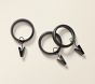 Quiet Glide Curtain Clip Rings - Set of 10