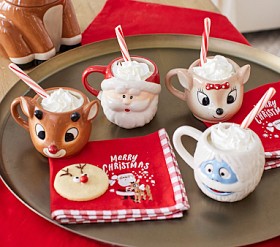 Rudolph®-Shaped Kid Mugs, Set of 4 | Pottery Barn Kids