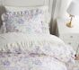 LoveShackFancy Lavender Damask Ruffle Organic Duvet Cover &amp; Shams