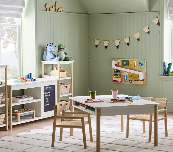 【0 ahc】ポッテリーバーンキッズ　アクティビティーテーブル+玩具箱 0 ahc】ポッテリーバーンキッズ アクティビティーテーブル+玩具