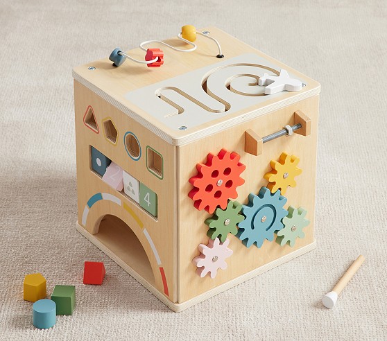 【0 ahc】ポッテリーバーンキッズ　アクティビティーテーブル+玩具箱 0 ahc】ポッテリーバーンキッズ アクティビティーテーブル+玩具