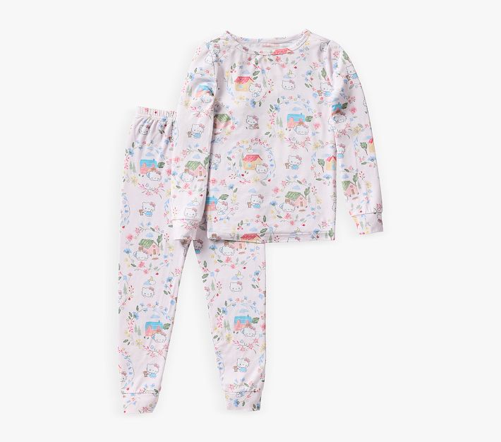 Hello Kitty® Cottage Bamboo Tight Fit Pajama Set Pottery Barn Kids