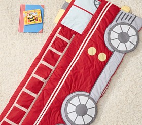 Firetruck Sleeping Bag | Pottery Barn Kids