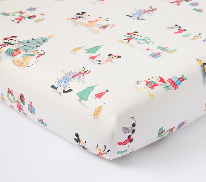 Christmas Fitted Crib Sheet,Holiday Snowman Gingerbread Man Pine Cone Pattern,Portable Mini Crib Sheets Soft And Breathable Bed Sheets For Babies - For Boys Girls,24" X38",Multicolor