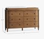Chris Loves Julia Aged Oak 6-Drawer Dresser &amp; Topper Set (56w x 20d")