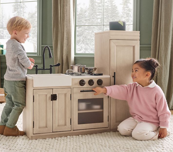 Scalloped Edge Cottage Play Kitchen Best Choice Products Pretend