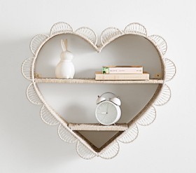 Quinn Rattan Heart Shelf (24.5
