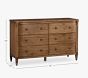 Chris Loves Julia Aged Oak 6-Drawer Dresser (56w x 20d")