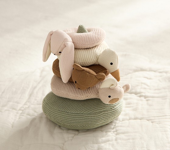 Natural Baby Critter Stacker Toy | Pottery Barn Kids