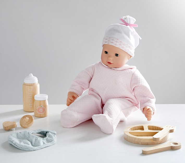 Baby Doll Feeding Set Whimsical Playtime Essentials Pottery
