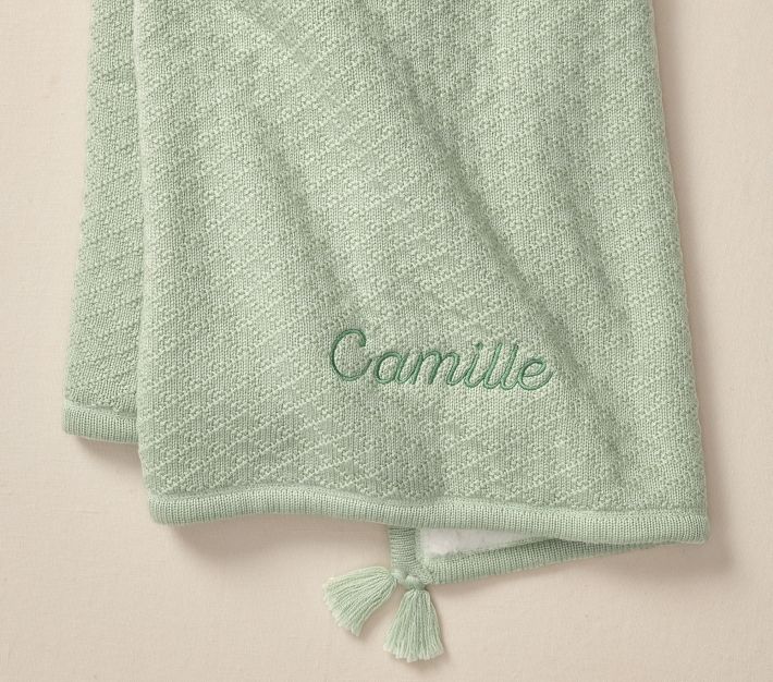Luxe Cable Knit Sherpa Baby Blanket Pottery Barn Kids