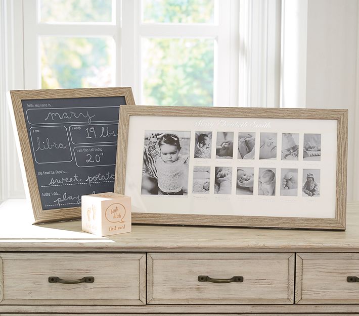 Vintage Wood First Year Frame | Baby Keepsake | Pottery Barn Kids