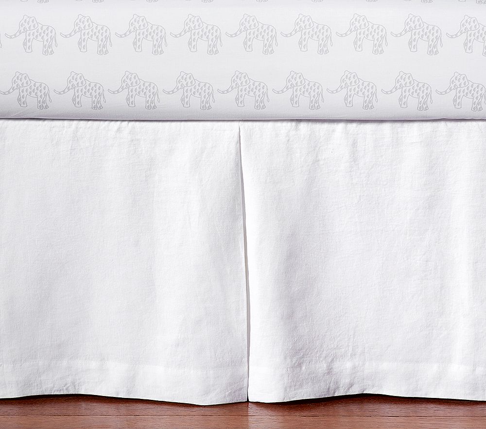 European Linen Crib Skirt | Pottery Barn Kids
