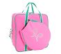 Mackenzie Solid Pink With Green Trim Tennis Bag