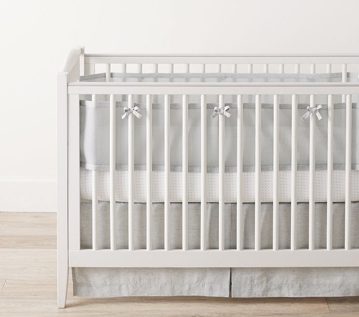 BreathableBaby® for Pottery Barn Baby Linen Mesh Liner Crib