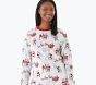 Adult Black Santa Organic Cotton Pajama Set