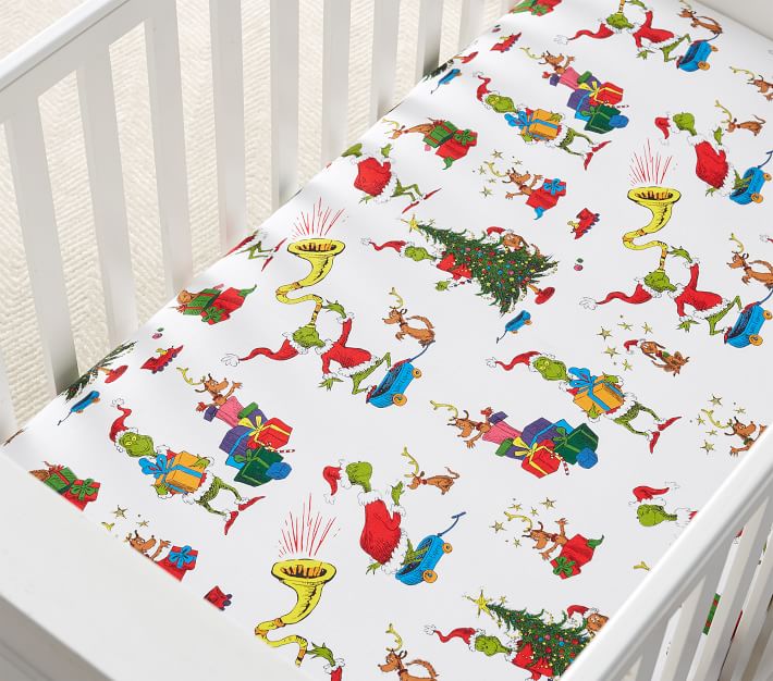 Seuss's The Grinch™ Organic Flannel Crib Fitted Sheet