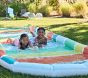 Rainbow Stripe Inflatable Water Slide