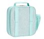 Mackenzie Aqua Sparkle Glitter Lunch Boxes