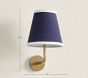 Navy Rechargeable Wall Sconce (9")