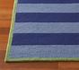 Navy/Light Blue Rugby Stripe Rug Swatch