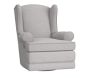 Open Box: Wingback Glider Recliner, Manual - Gray Linen Blend