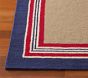 Red/Navy Tailored Stripe Rug Swatch