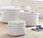 Gray Round Woven Storage