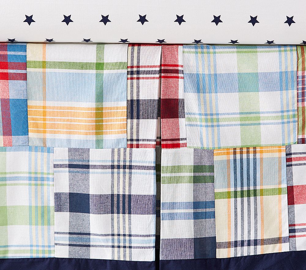 Allover Madras Crib Skirt | Pottery Barn Kids
