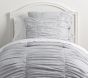 Ruched Stripe Duvet Cover &amp; Shams