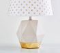 White &amp; Gold Geo Lamp Base