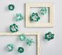 Aqua Mixed Flower Wall Decor