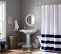 Striped Bottom Shower Curtain