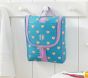 Mackenzie Teal Glitter Heart Toiletry Bag