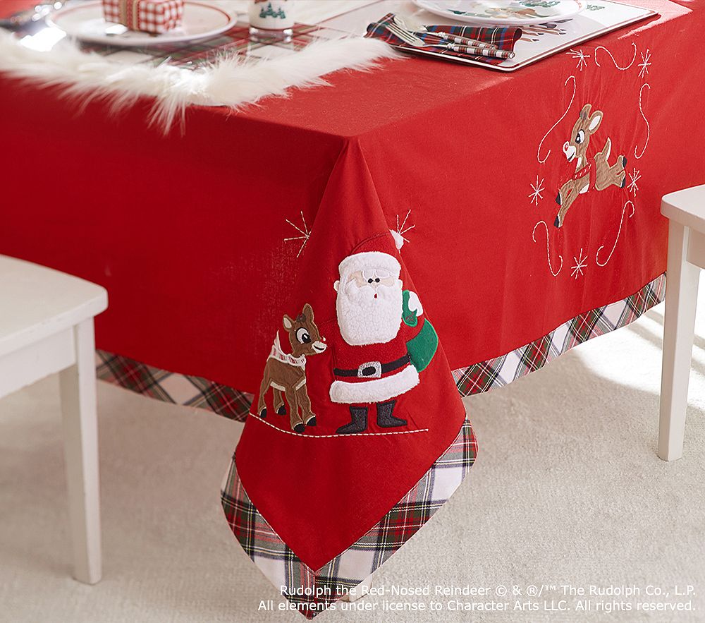 Rudolph the Red-Nosed Reindeer® Christmas Table Cloth | Pottery