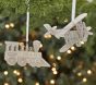 Silver Glitter Transportation Ornaments