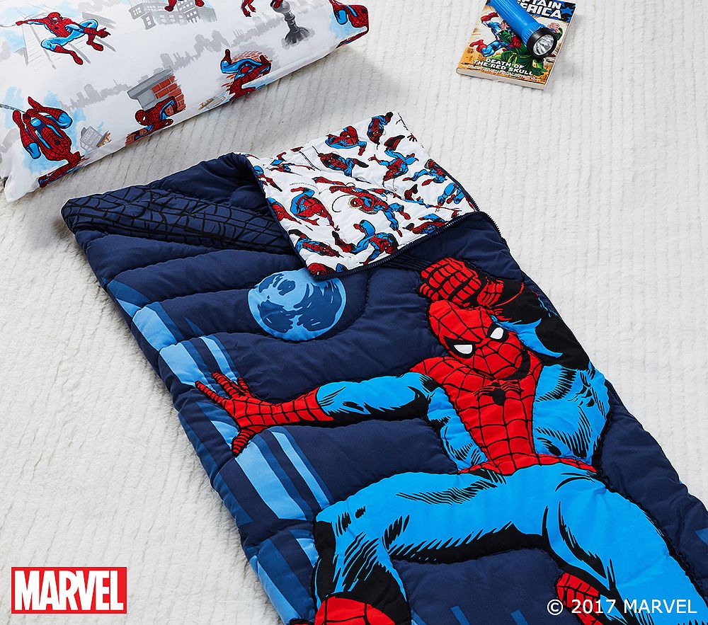 スーパーヒーロー スパイダーマン 子供用 寝袋 スリーピングバッグ USA購入 スーパーヒーロー スパイダーマン 子供用 寝袋 スリーピング