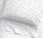 Organic Multi Mini Star Toddler Bed Sheet Set &amp; Pillowcase